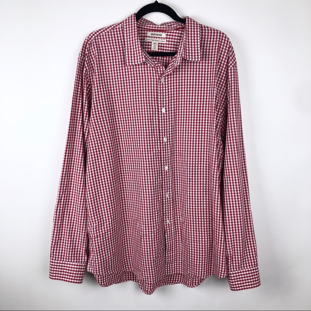 Goodthreads Red White Gingham Button Down Shirt